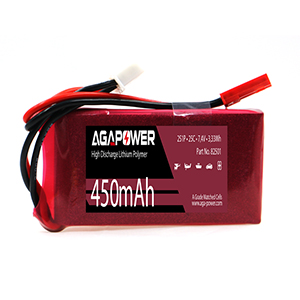 AGA POWER 450mAh 7.4V 25C 2S1P