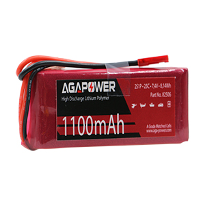 AGA POWER 1100mAh 7.4V 25C 2S1P