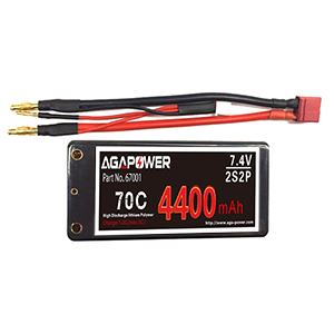 AGA POWER 4400mAh 7.4V 70C 2S2P (Shorty Pack)